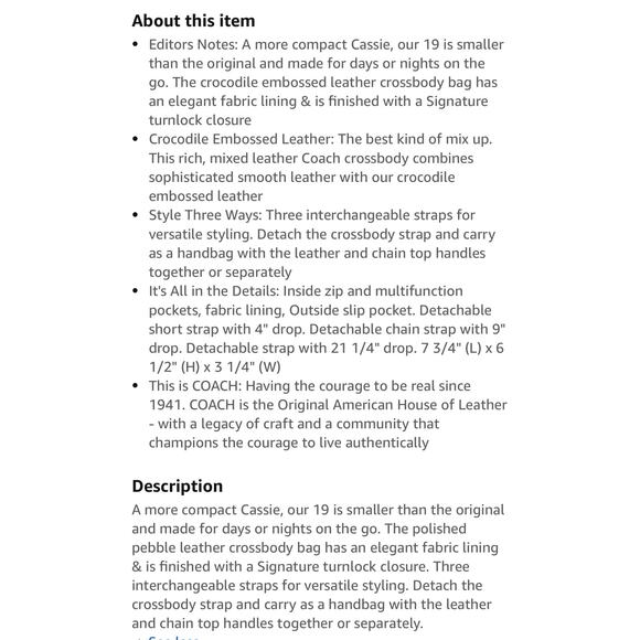 Coach Cassie Cross body bag - Picture 5 of 11